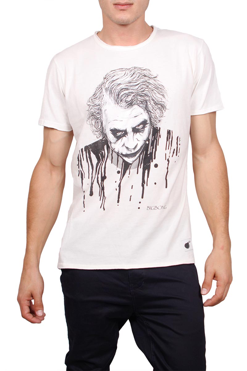 Bigbong Joker print T-shirt ημίλευκο