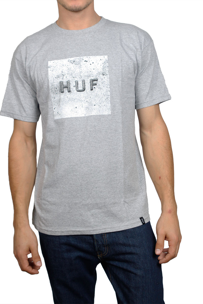 Huf Concrete box logo t-shirt grey melange