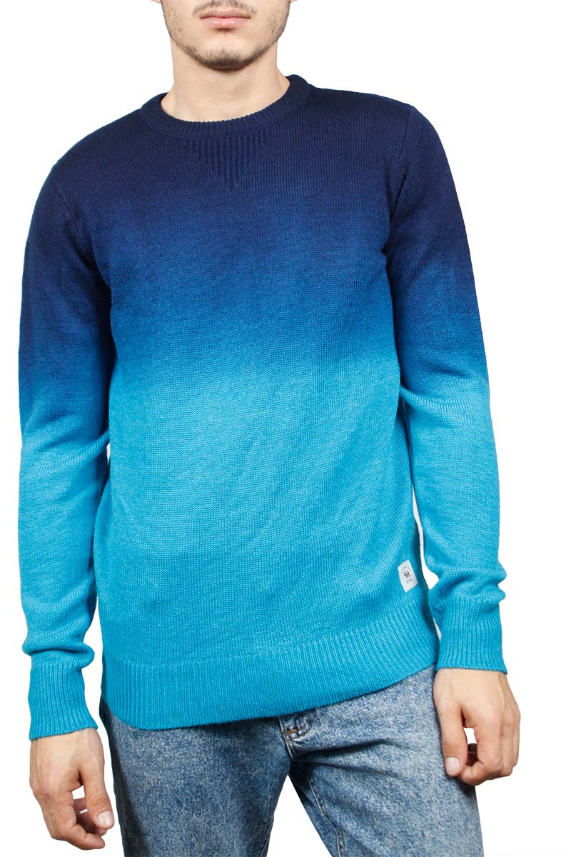 Bellfield zarate dip dye ανδρικό πουλόβερ μπλε