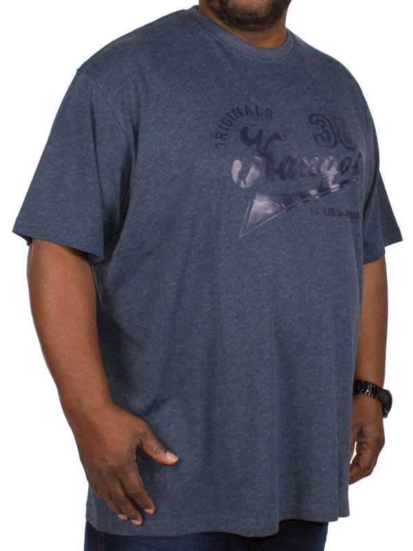Big size Kangol Rex T-shirt navy μελανζέ