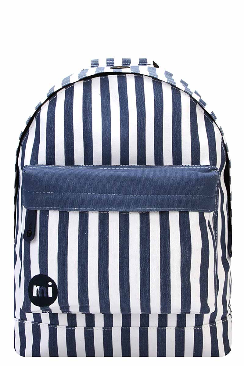 Mi-Pac Premium print canvas backpack seaside stripe