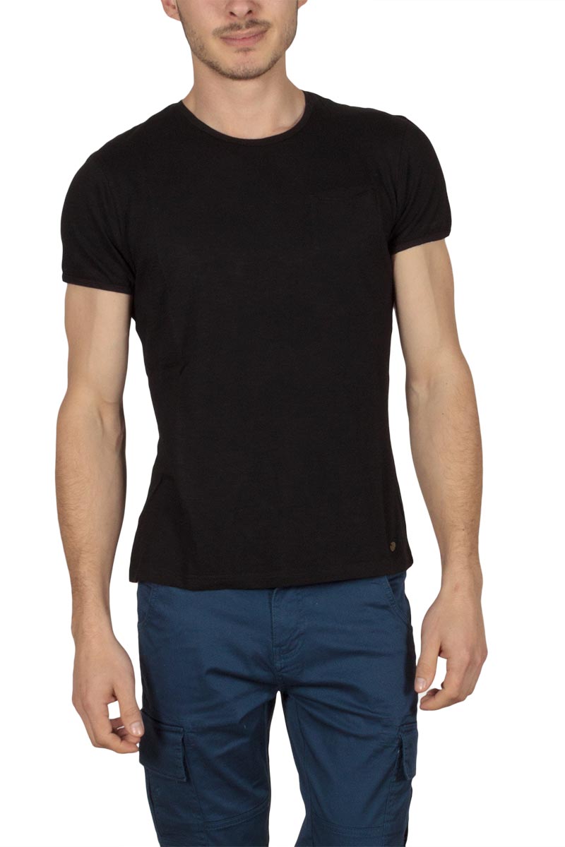 Superior Vintage T-shirt μαύρο με τσεπάκι