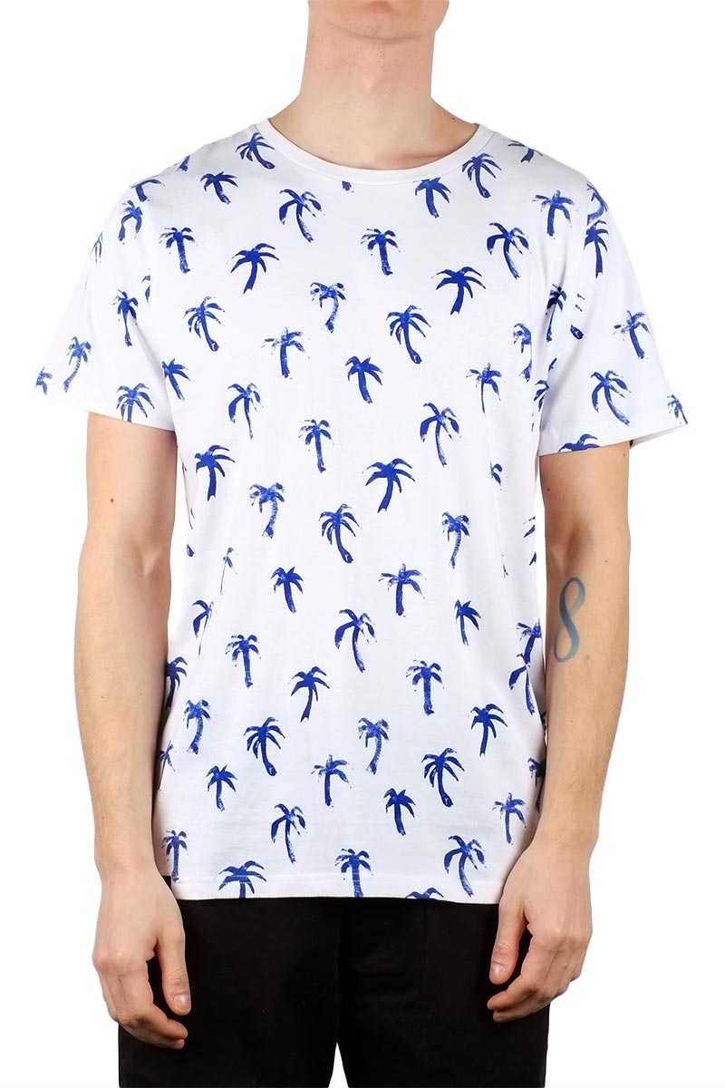 Dedicated ανδρικό t-shirt AO painted palms λευκό