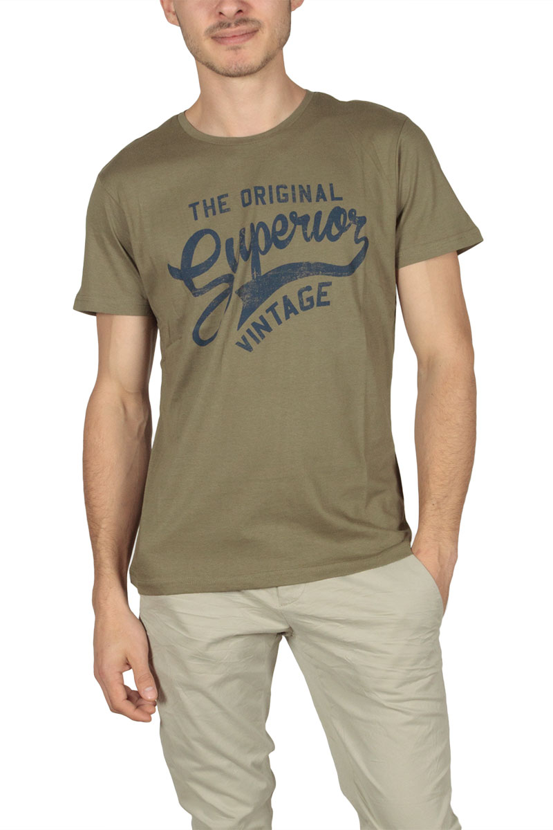 Superior Vintage ανδρικό t-shirt χακί