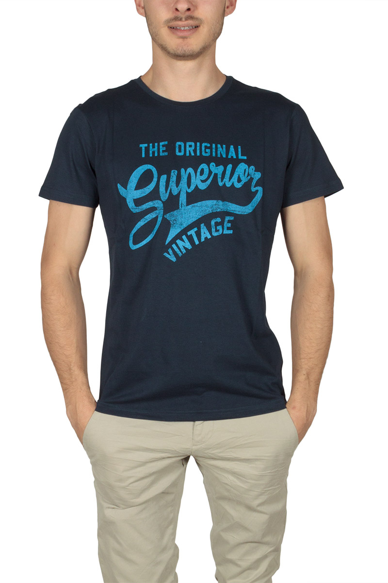Superior Vintage ανδρικό t-shirt μπλε
