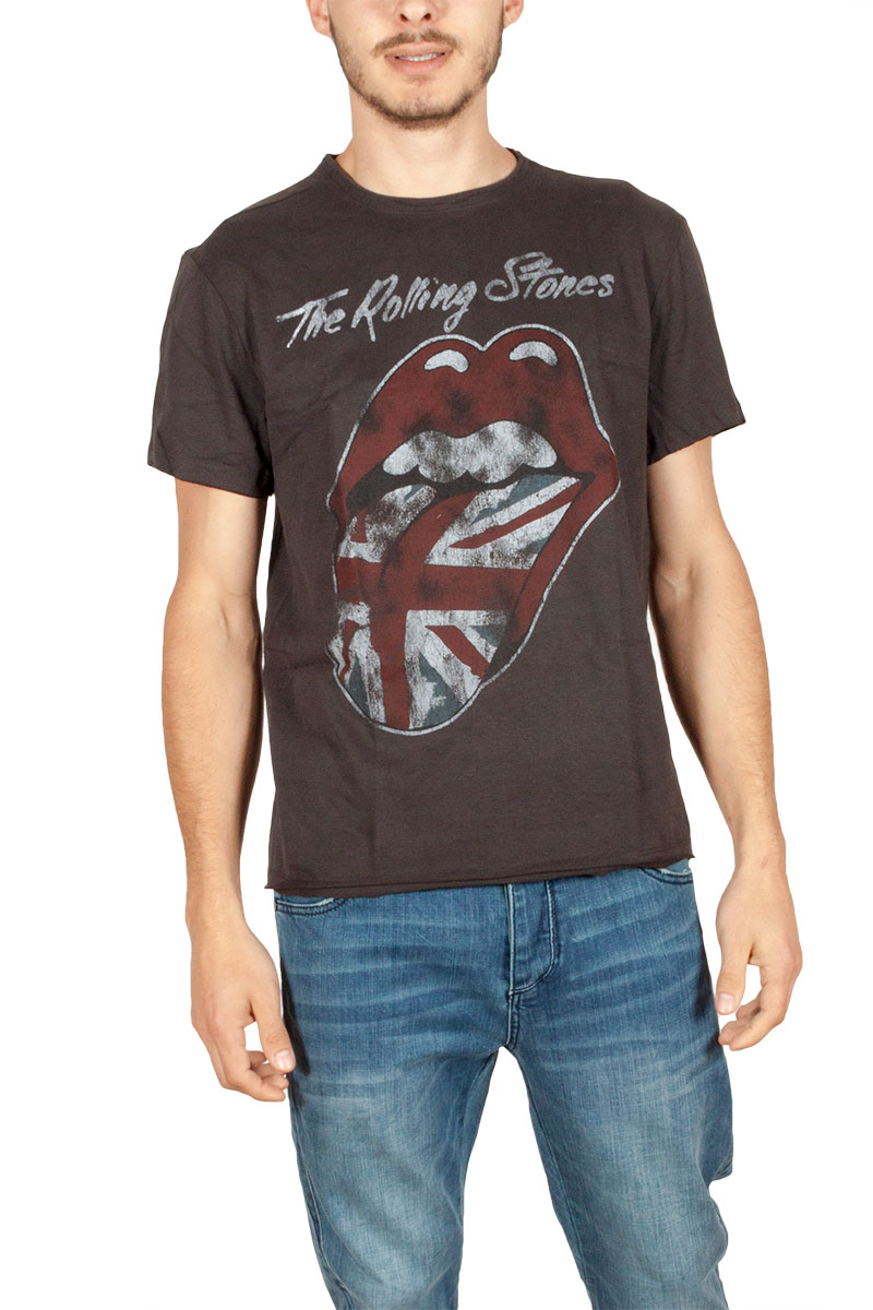 Amplified Rolling Stones UK tongue t-shirt ανθρακί