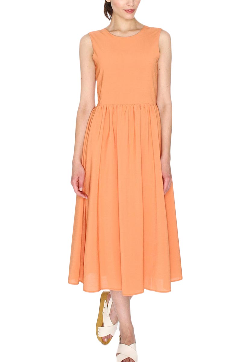 Pepaloves Estibaliz εξώπλατο φόρεμα πορτοκαλί