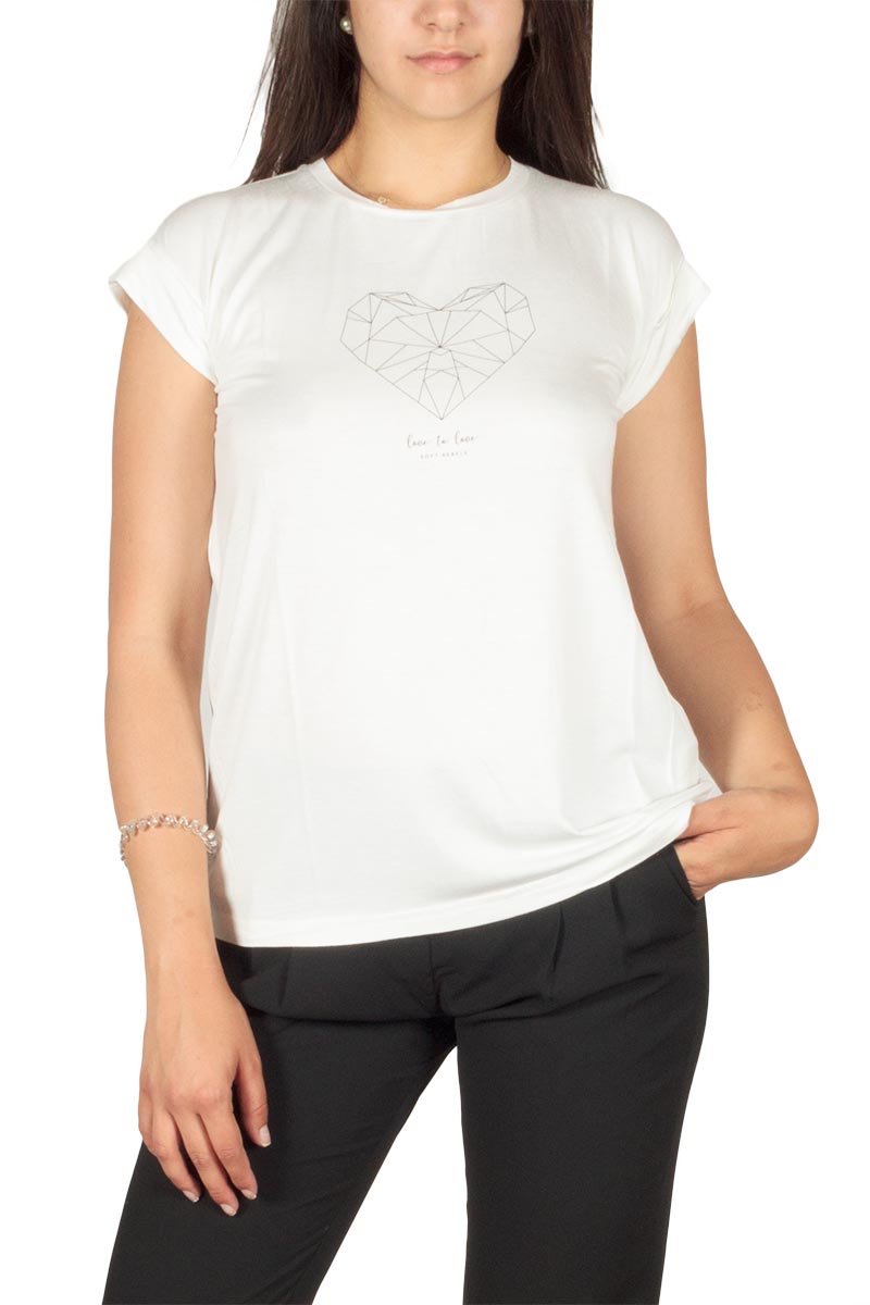Soft Rebels Power t-shirt ημίλευκο