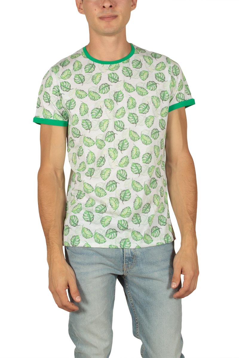French Kick Airwick ανδρικό t-shirt λευκό-πράσινο