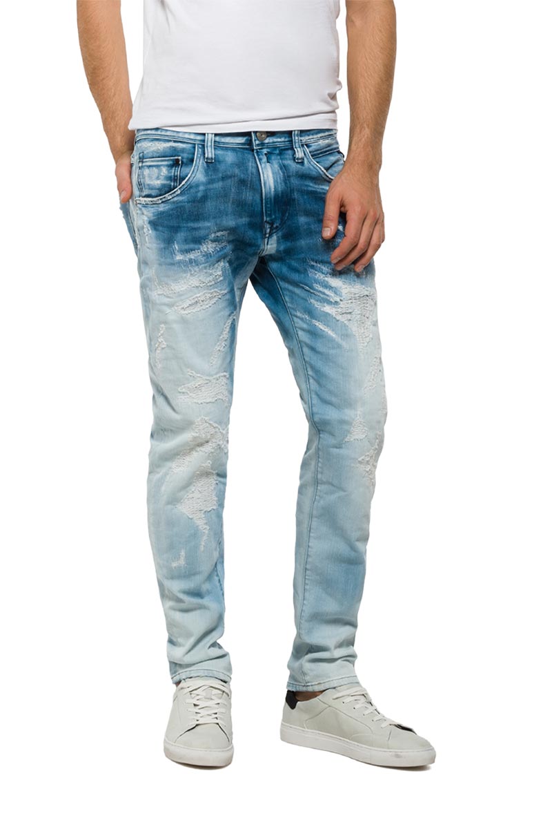 Replay Numasig tapered fit jeans bright blue