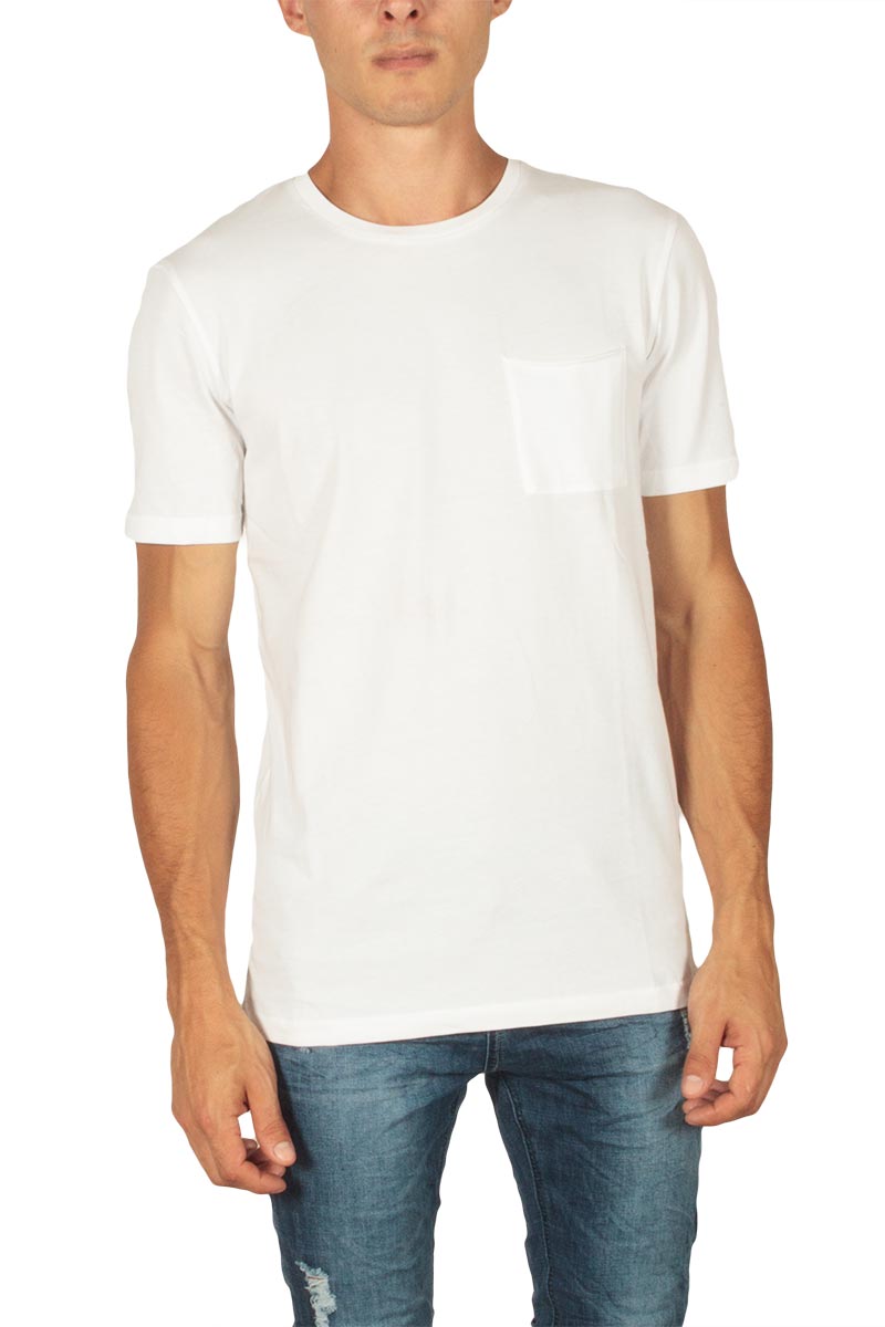Minimum Nowa ανδρικό t-shirt λευκό με τσέπη