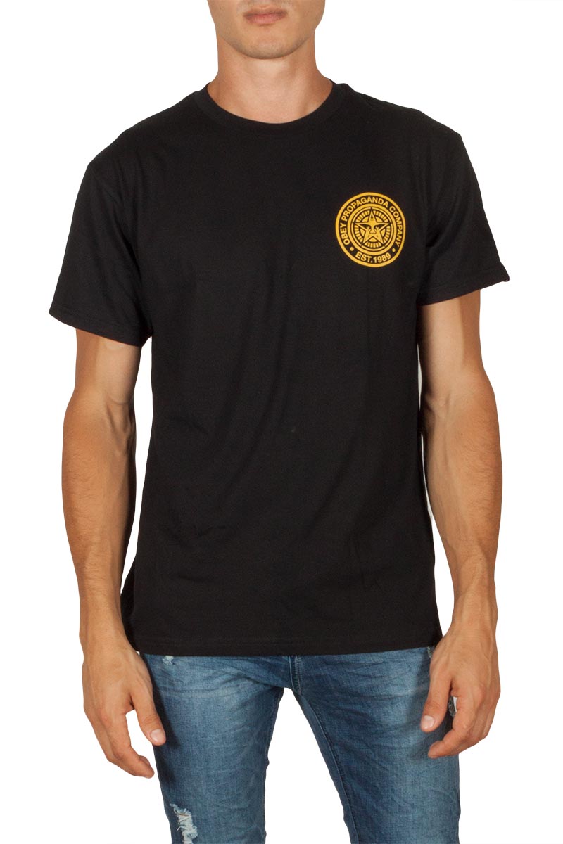 Obey Propaganda company Premium t-shirt black/gold
