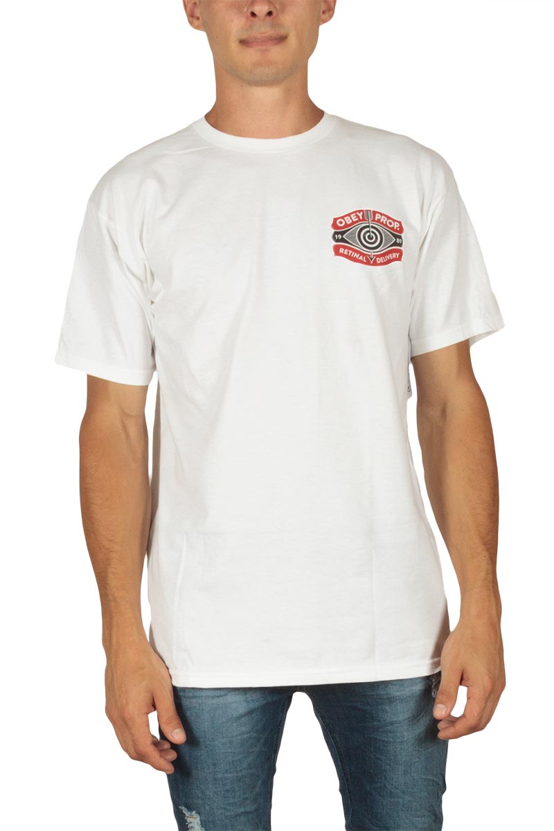 Obey Retinal Delivery Basic t-shirt λευκό
