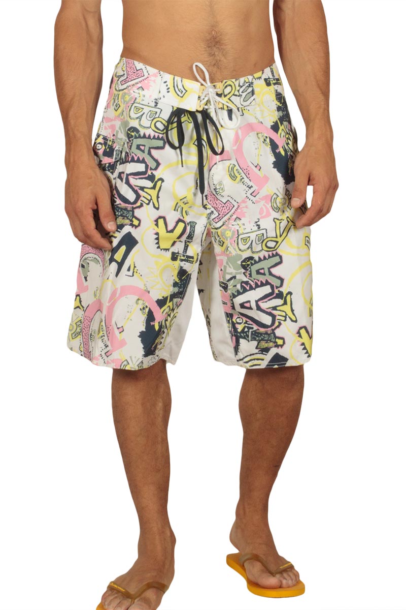 Reef board shorts λευκό με πριντ