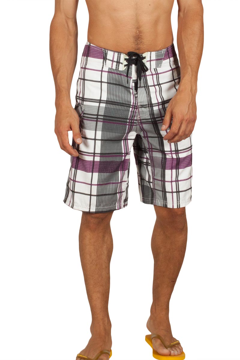 Reef Flatstich board shorts black & white check