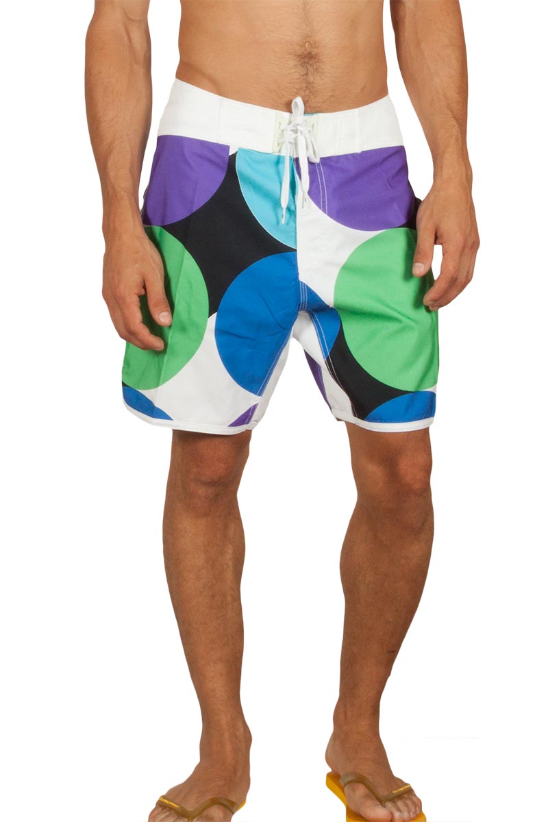 Reef Poker board shorts λευκό με πριντ