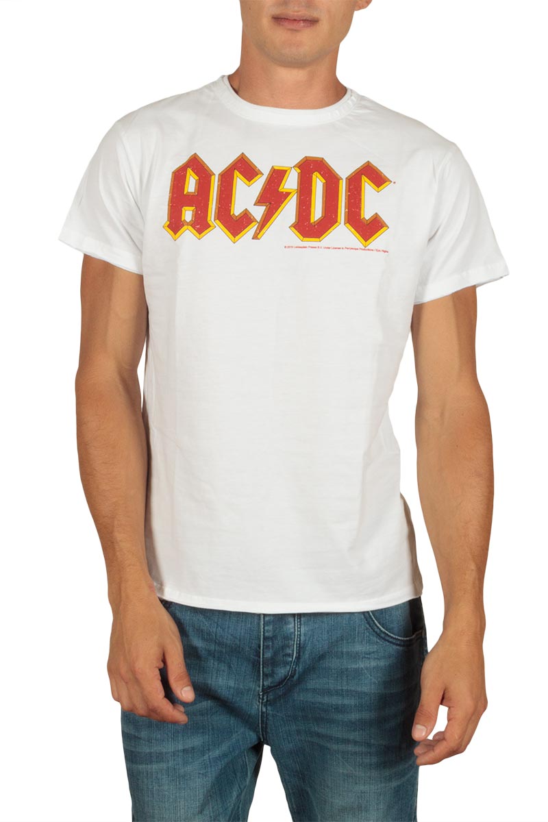 Amplified ACDC logo t-shirt λευκό