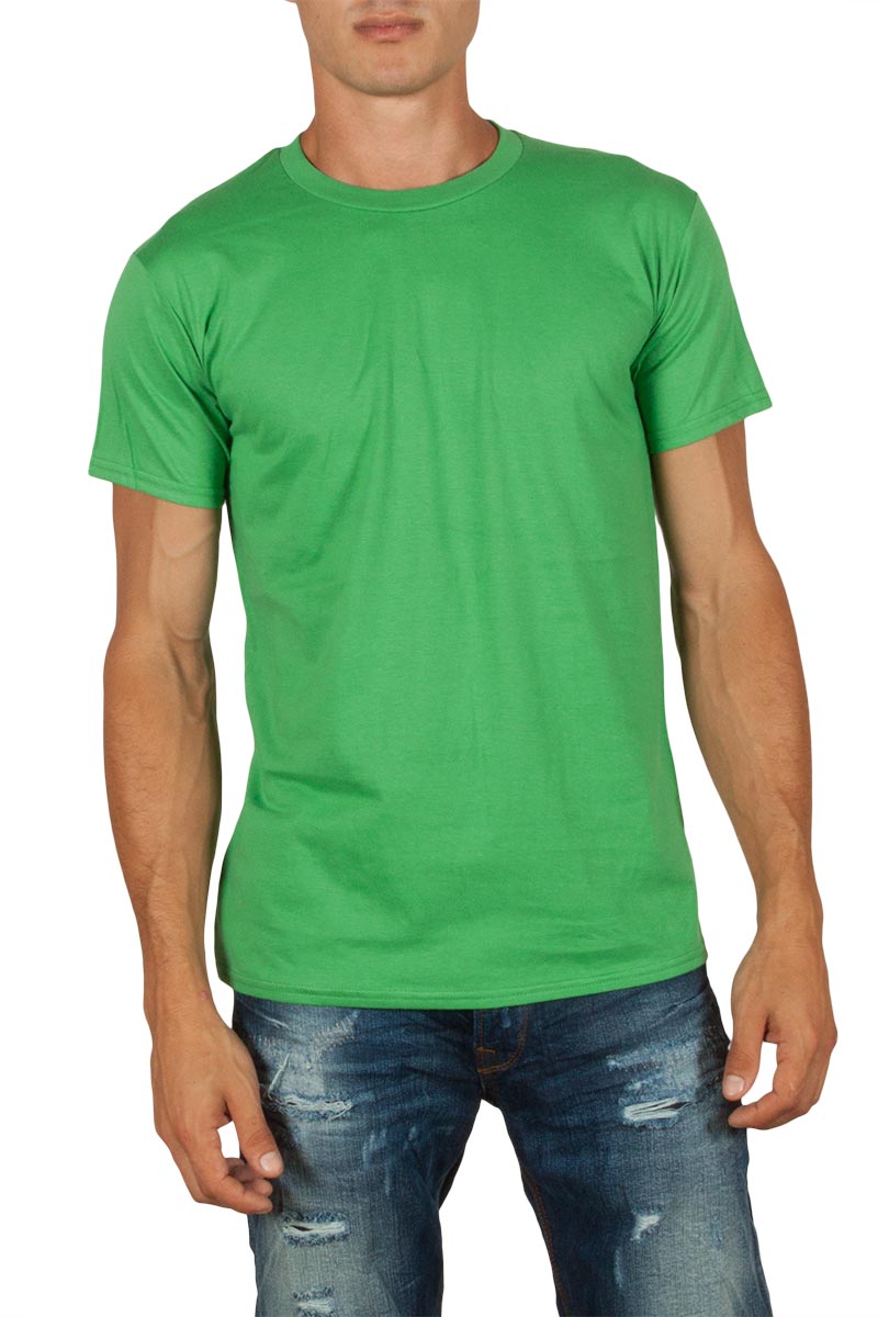 Ανδρικό βαμβακερό basic t-shirt πράσινο