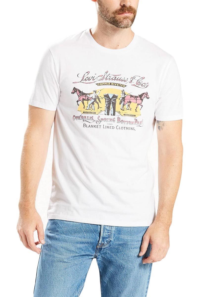 Ανδρικό LEVI'S® 2-Horse pull T-shirt vintage white