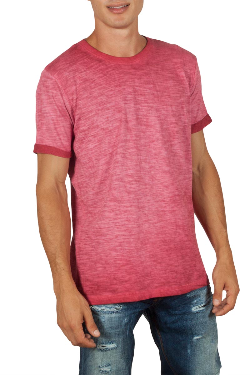 Ανδρικό longline t-shirt κόκκινο μελανζέ