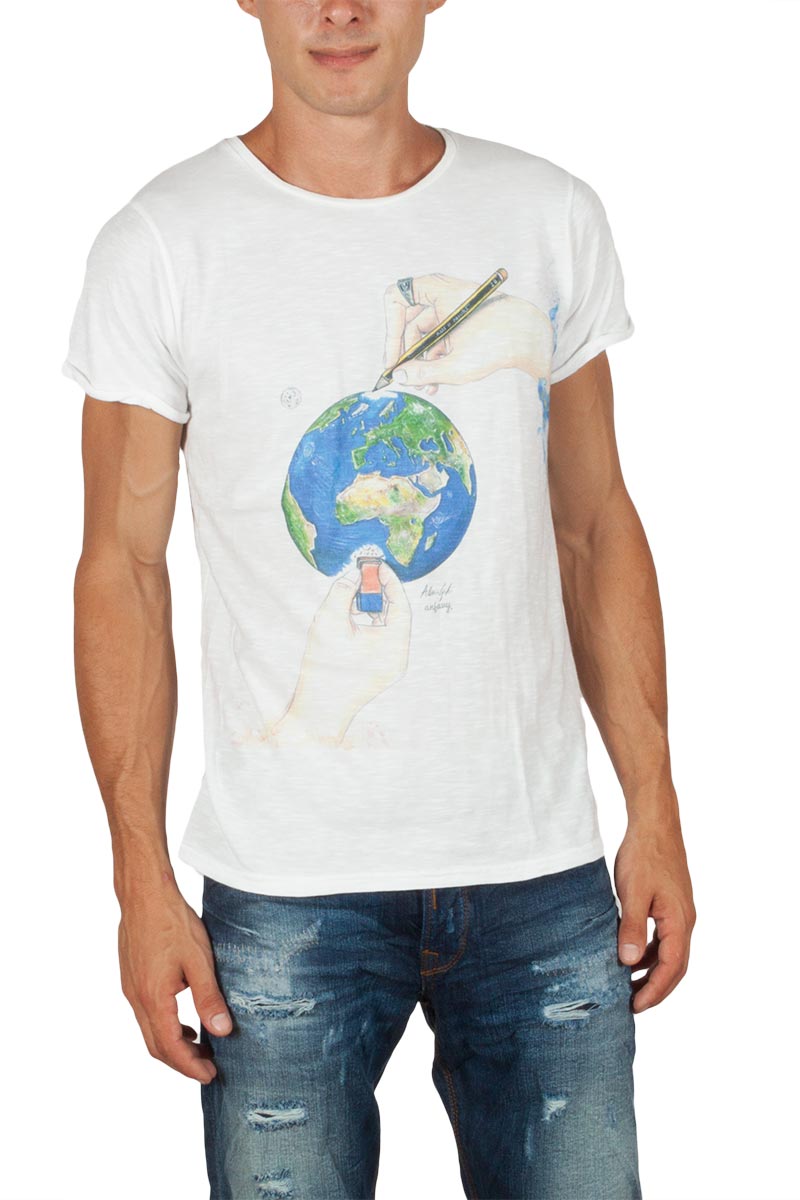 Anjavy t-shirt Draw a better world