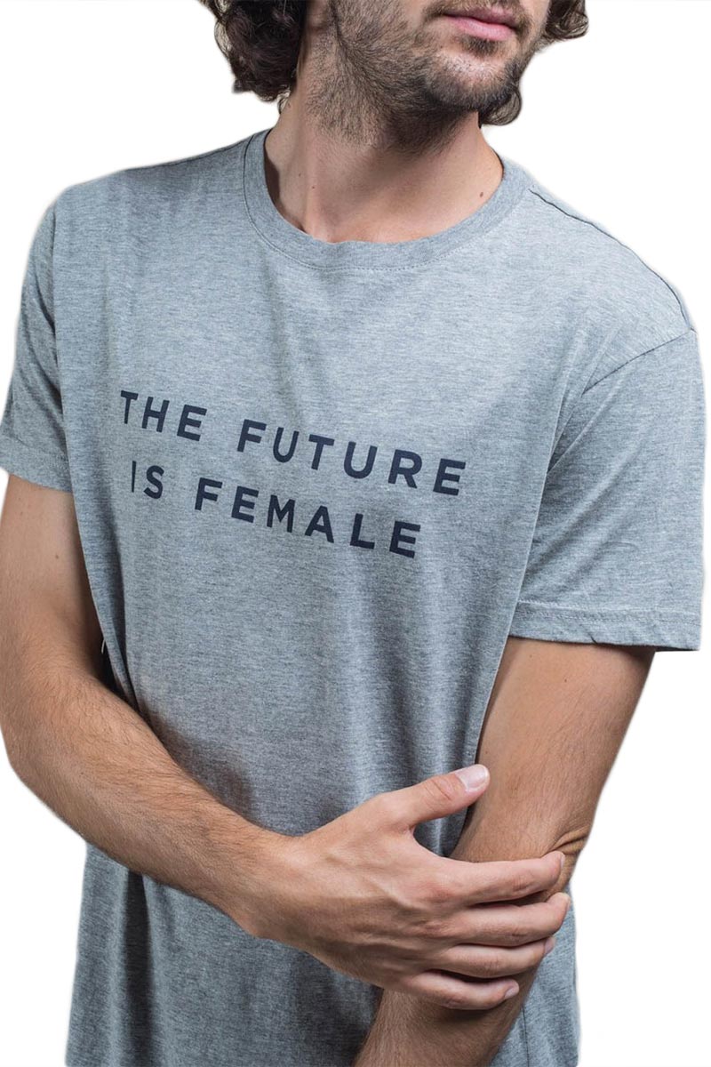 Thinking Mu Future is Female t-shirt grey melange