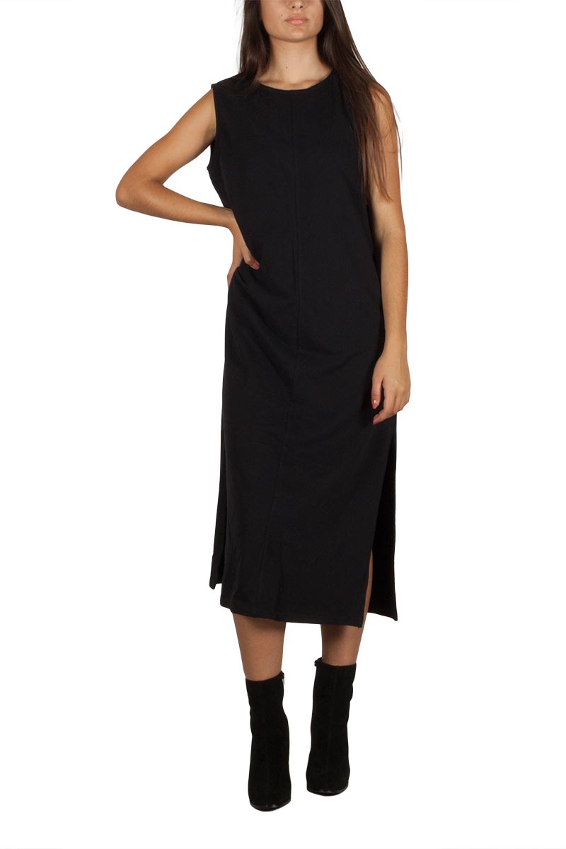Lotus Eaters Justine μίντι φόρεμα μαύρο με σκισίματα