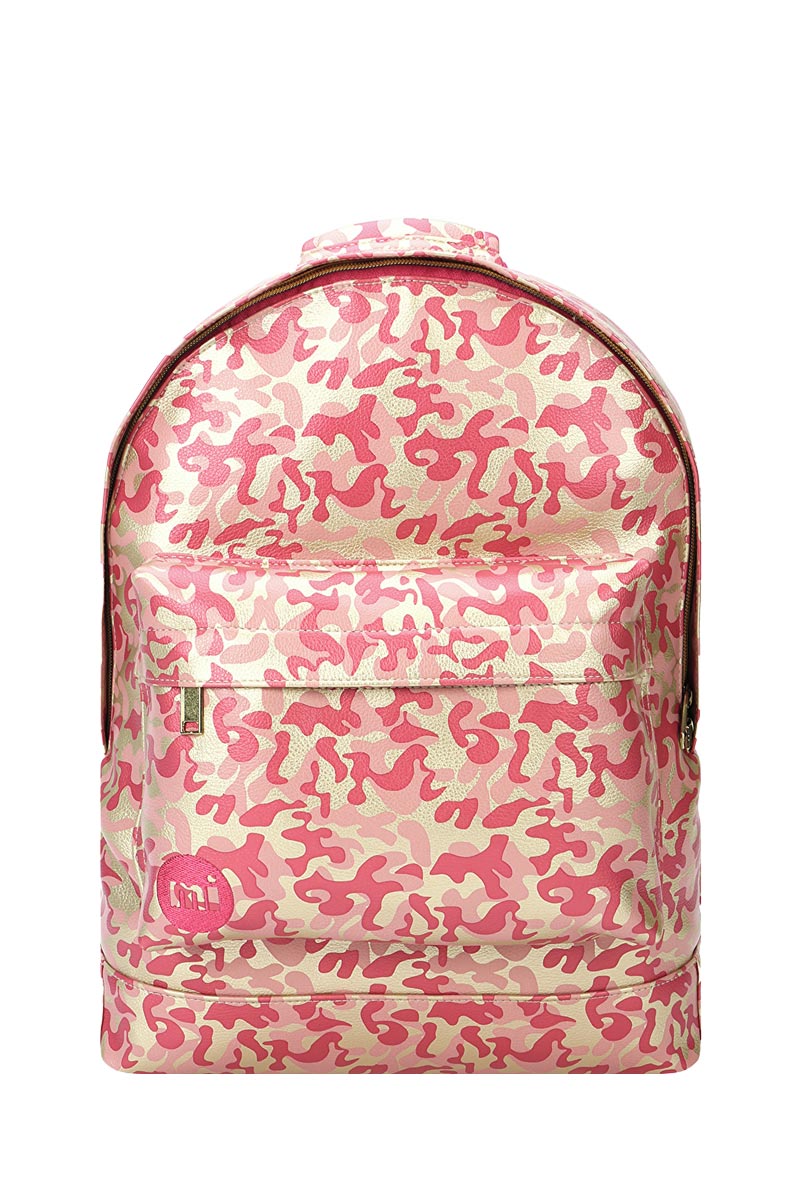 Mi-Pac Gold metallic camo backpack gold/pink