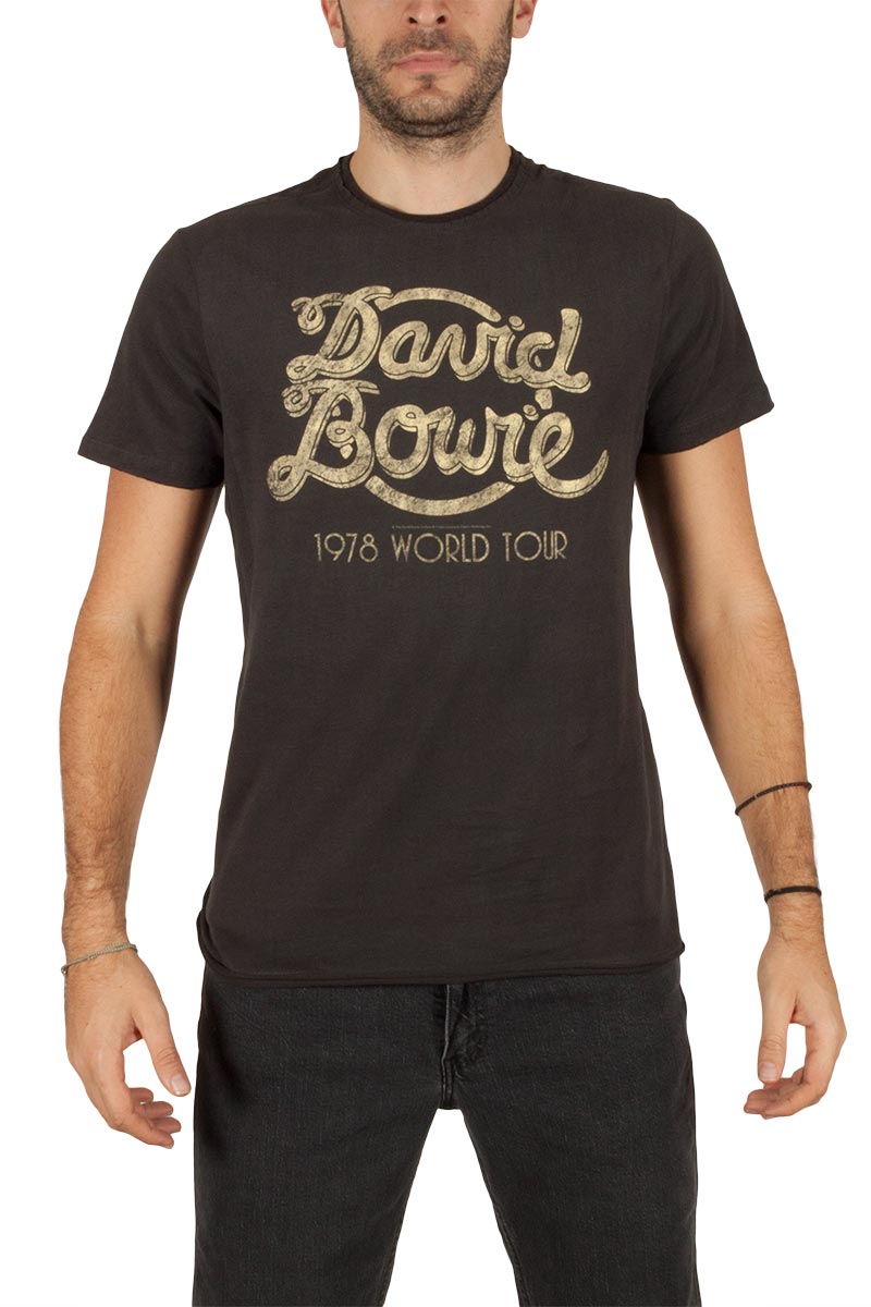 Amplified David Bowie 1978 world tour t-shirt ανθρακί