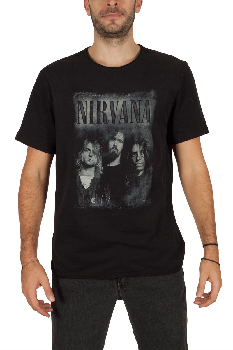 Amplified Nirvana photo t-shirt μαύρο