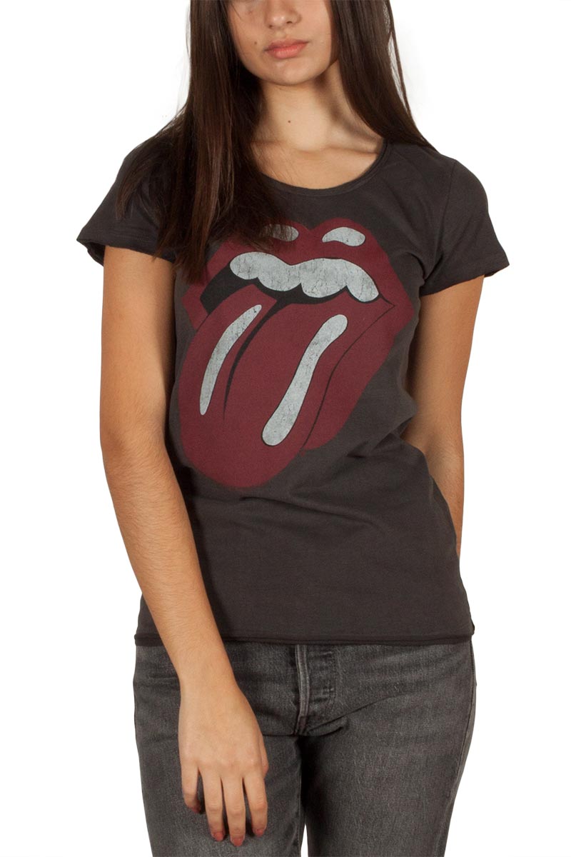 Amplified The Rolling Stones Tongue era γυναικείο t-shirt ανθρακί