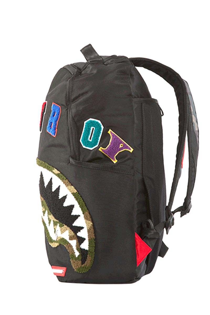 Sprayground Camo Destroy shark backpack