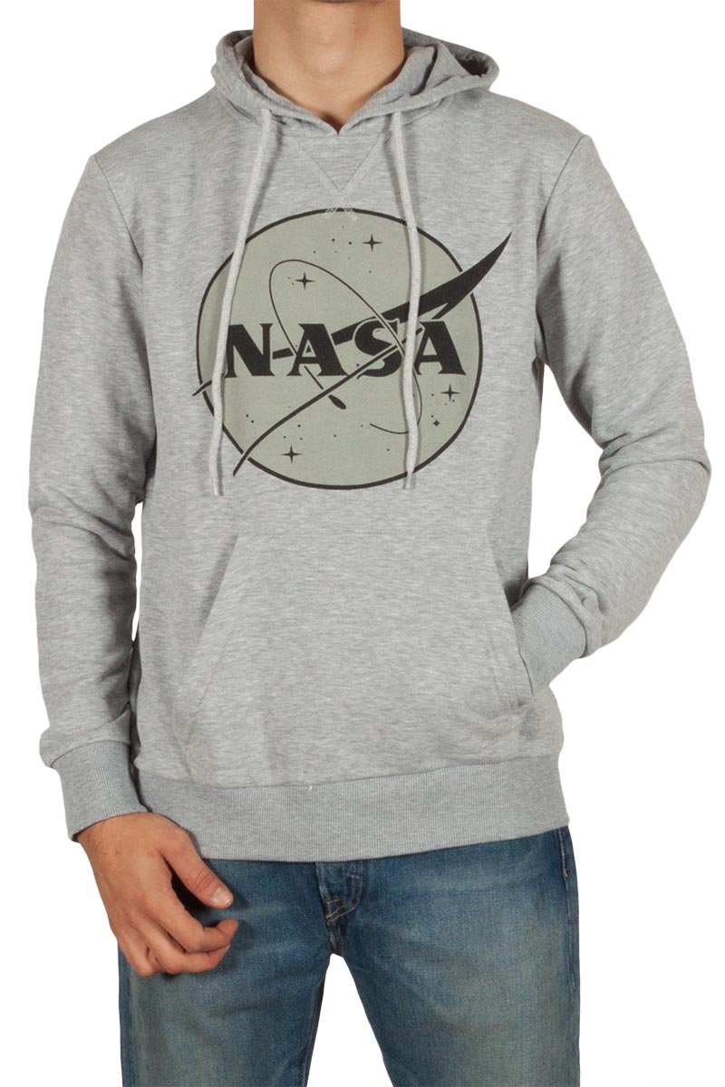 Worn By NASA logo ανδρικό φούτερ γκρι μελανζέ