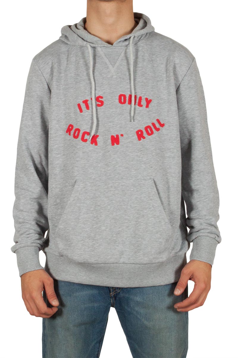 Worn By It's only Rock n' Roll ανδρικό φούτερ γκρι μελανζέ