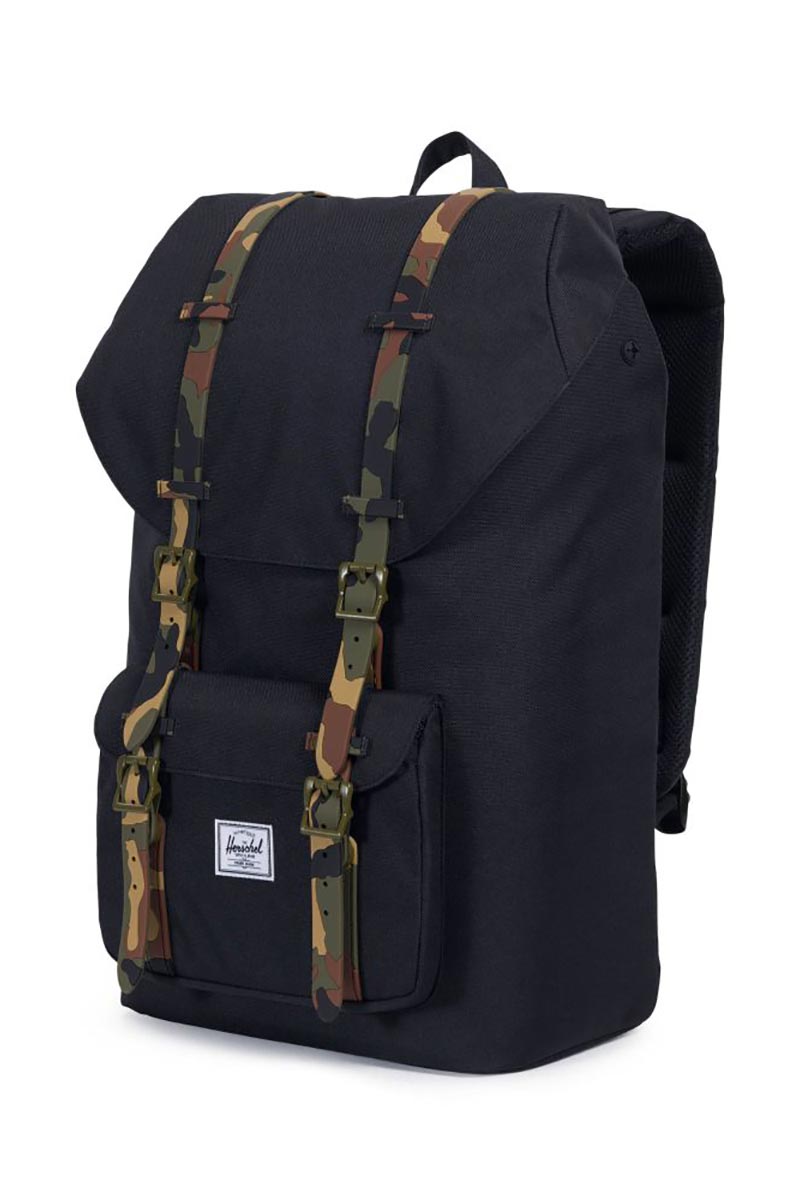 Herschel backpack Little America black woodland camo
