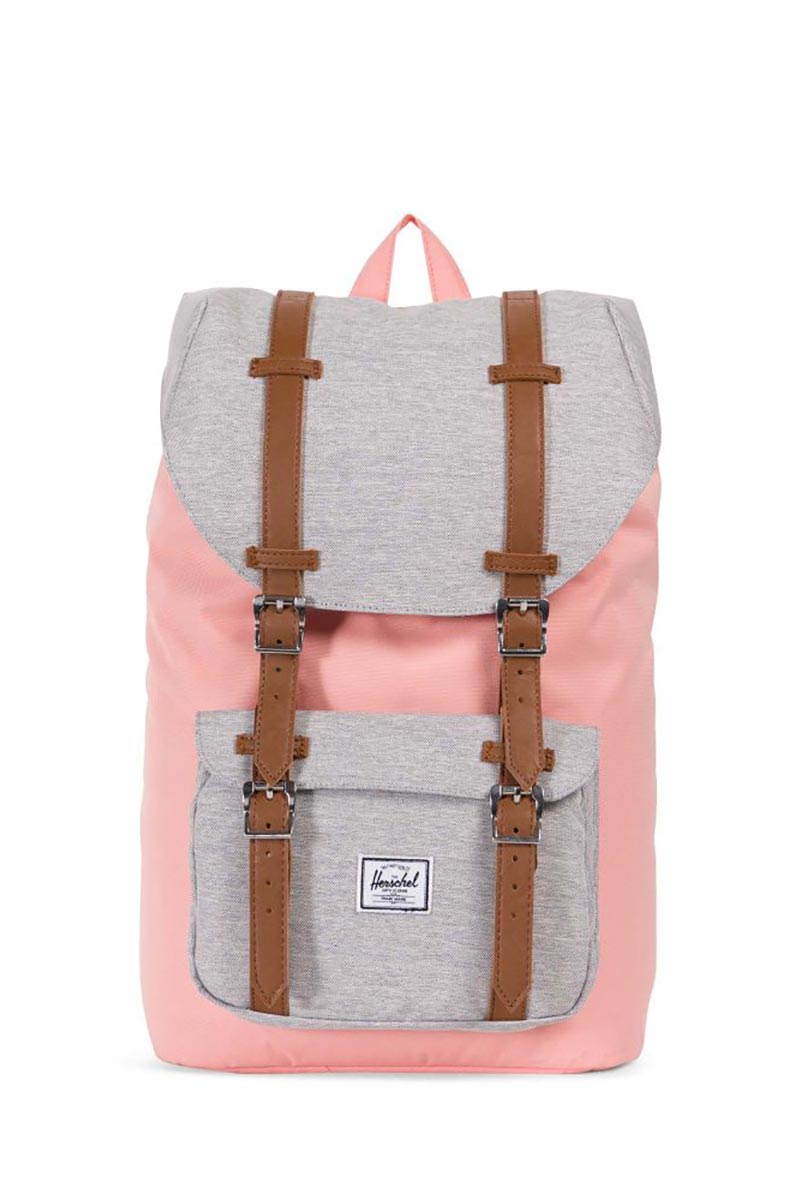 Herschel Supply Co. Little America mid volume backpack peach/light grey crosshatch