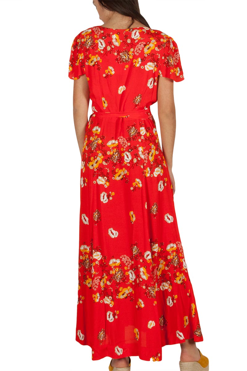 Free People Jess floral printed wrap dress