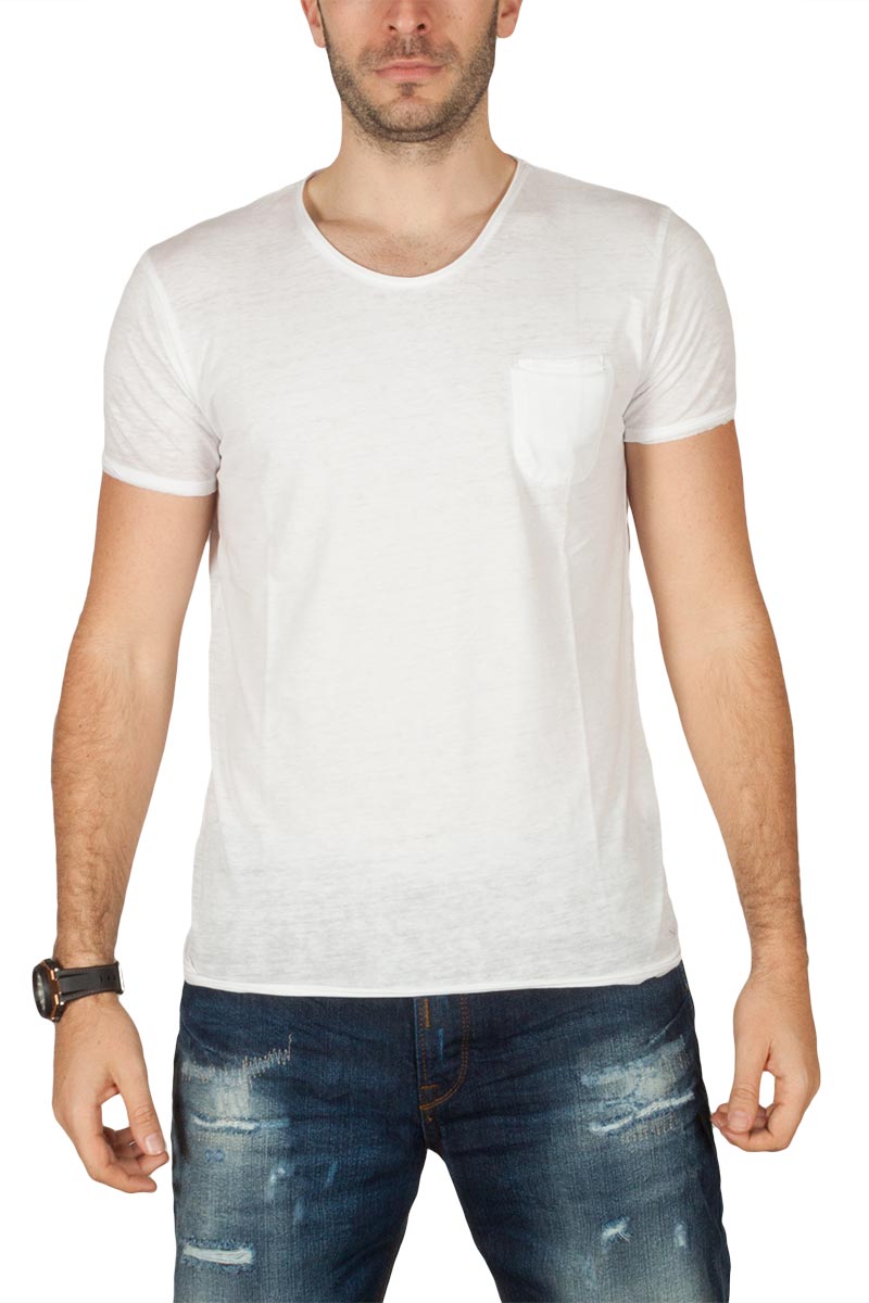 LTB Jenalo ανδρικό t-shirt λευκό με τσεπάκι
