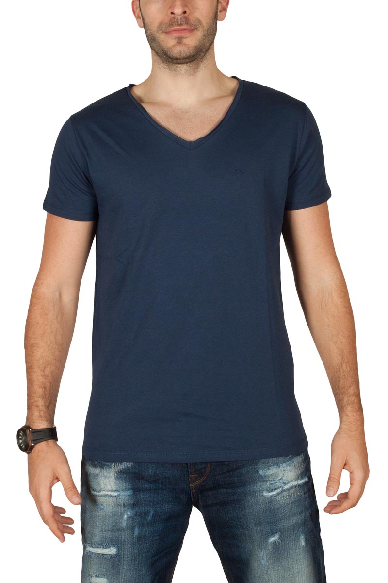 LTB Koji ανδρικό t-shirt μπλε με V-λαιμόκοψη
