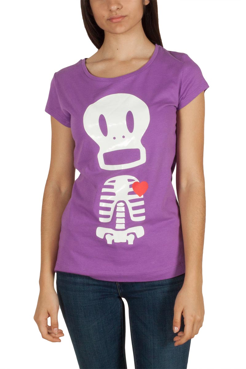 Paul Frank γυναικείο t-shirt Julius skeleton μωβ