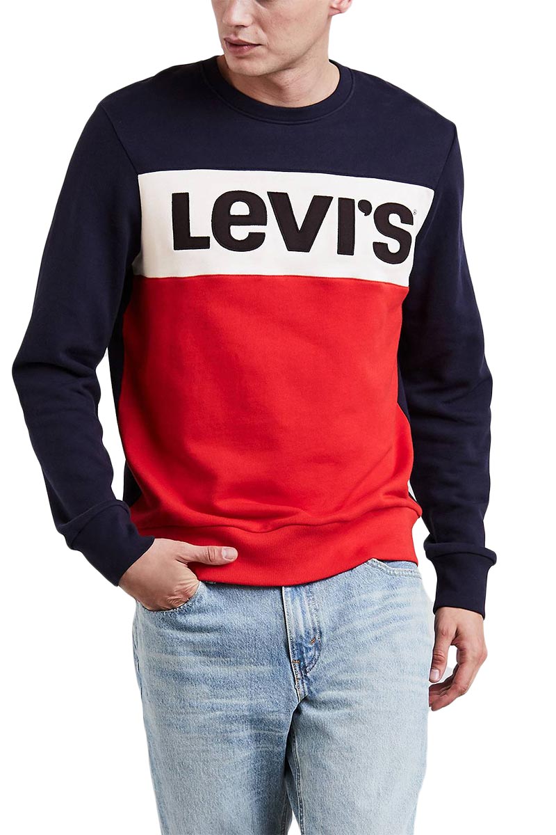 levi's red white blue sweater
