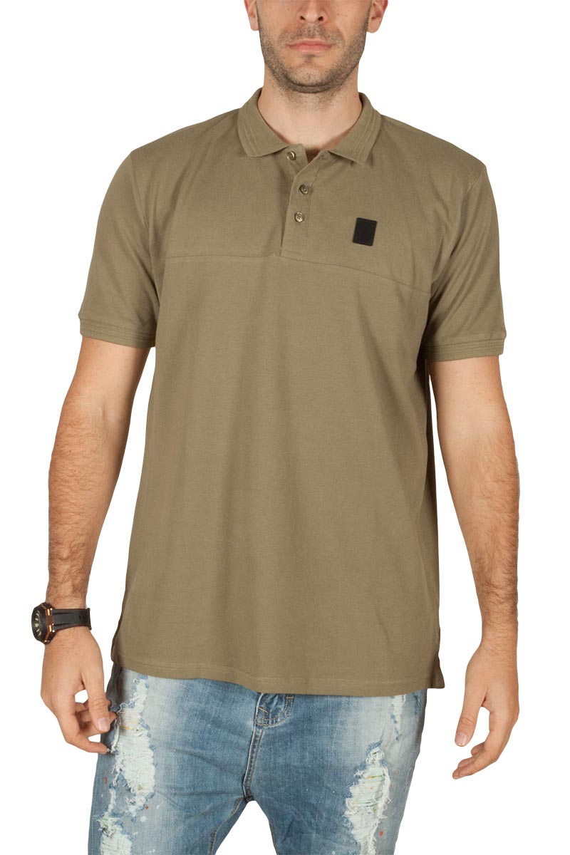 Anerkjendt Daud ανδρικό polo t-shirt πικέ χακί