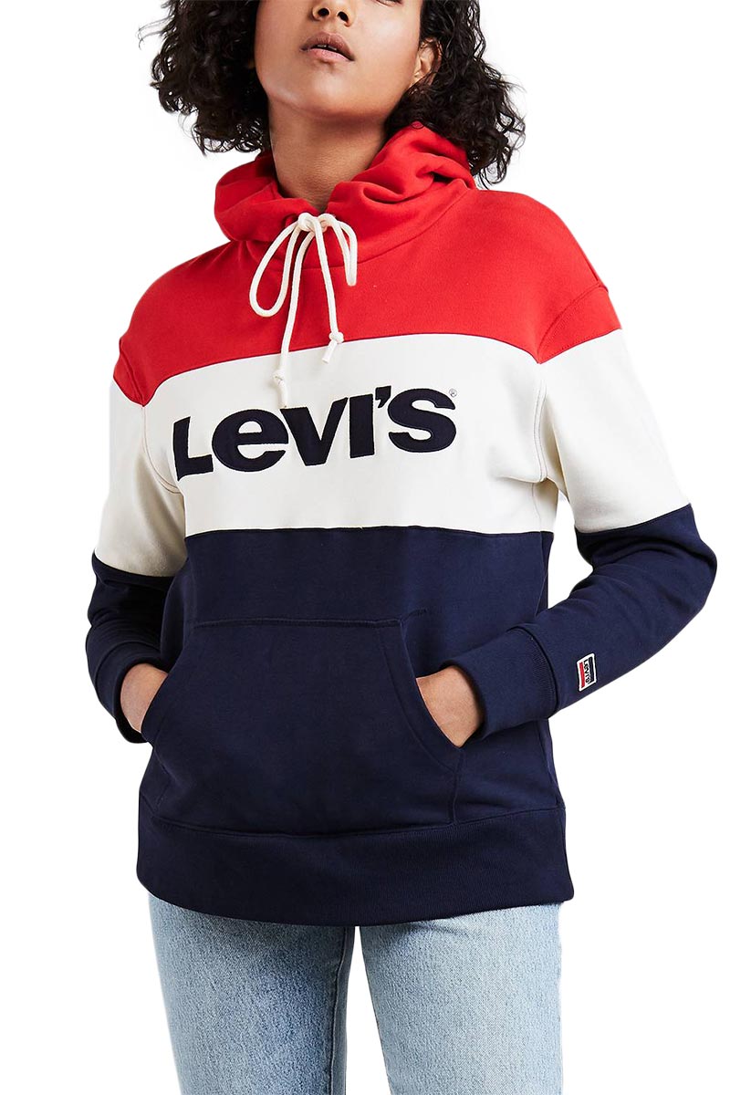 LEVI'S® colorblock γυναικείο φούτερ κουκούλα