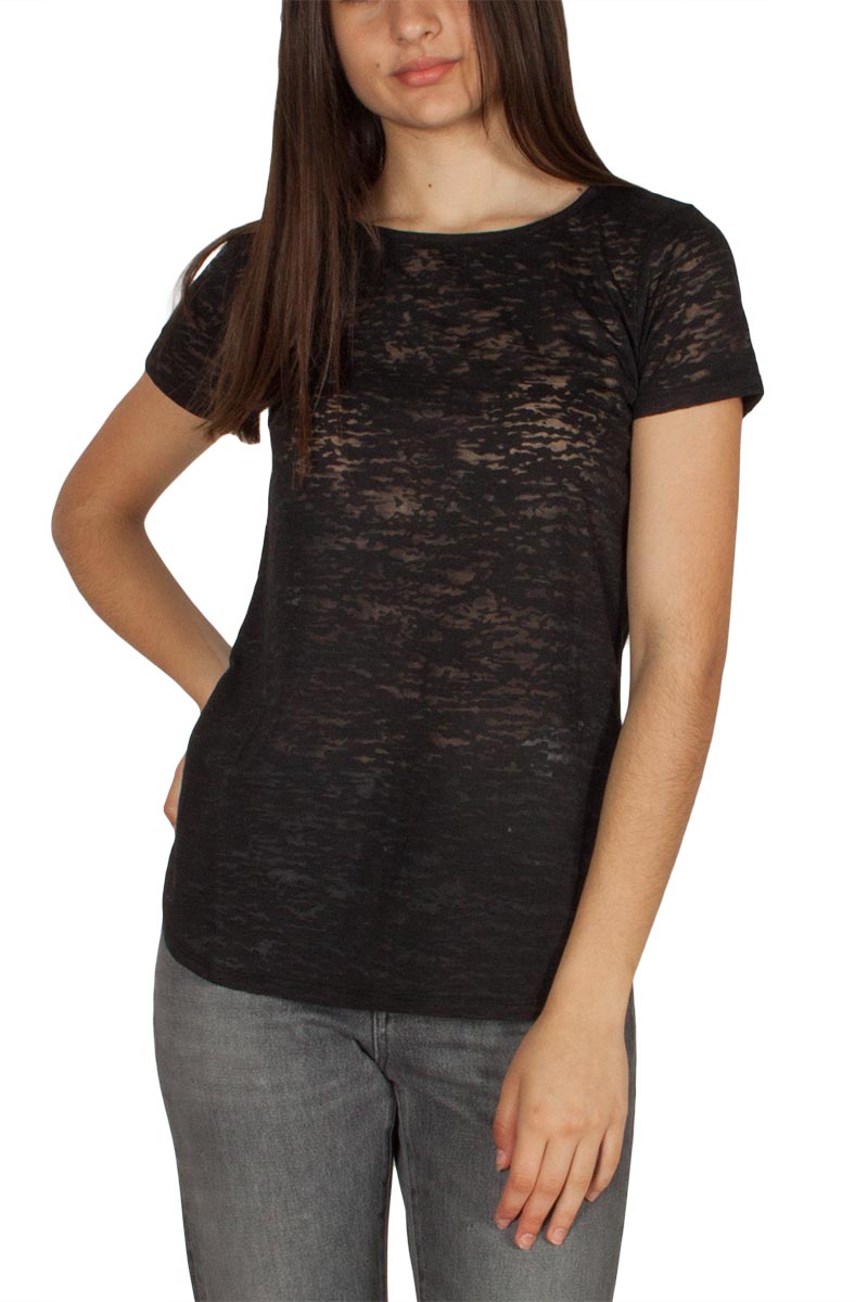 LTB Dacola γυναικείο burnout t-shirt μαύρο