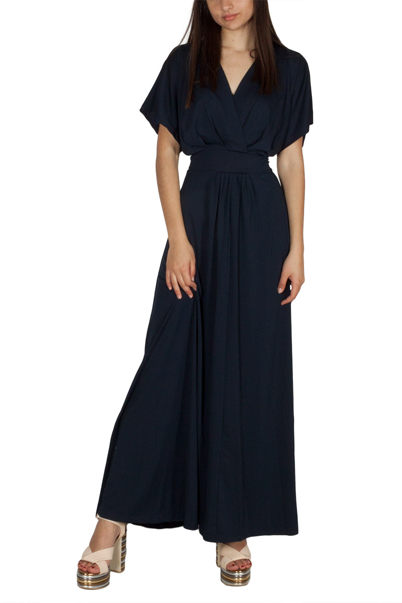 Rut & Circle Vivian μακρύ φόρεμα σκούρο navy