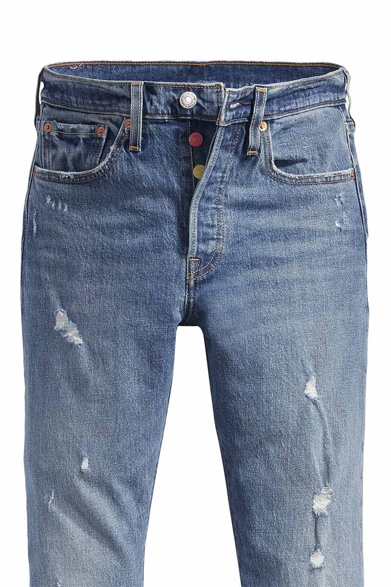 levi's 501 customized skinny jeans