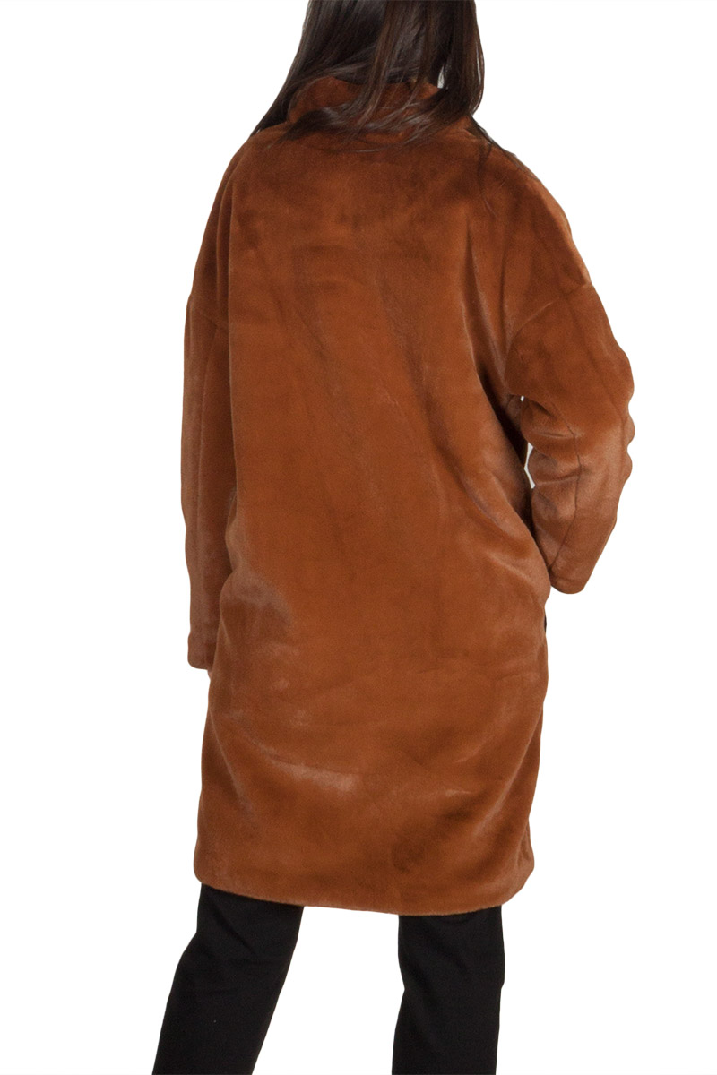 Minimum Belinde faux fur coat light brown