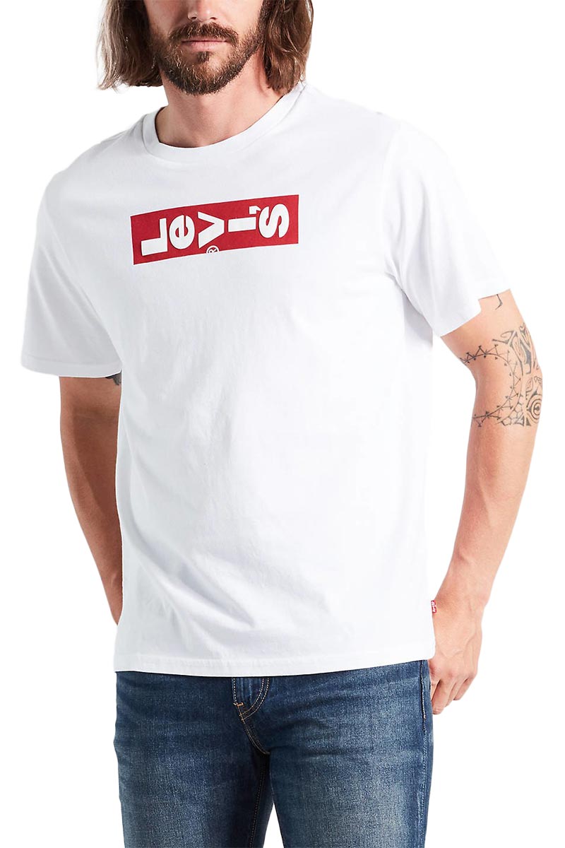 Levi's oversized Graphic men's t-shirt white lazy tab