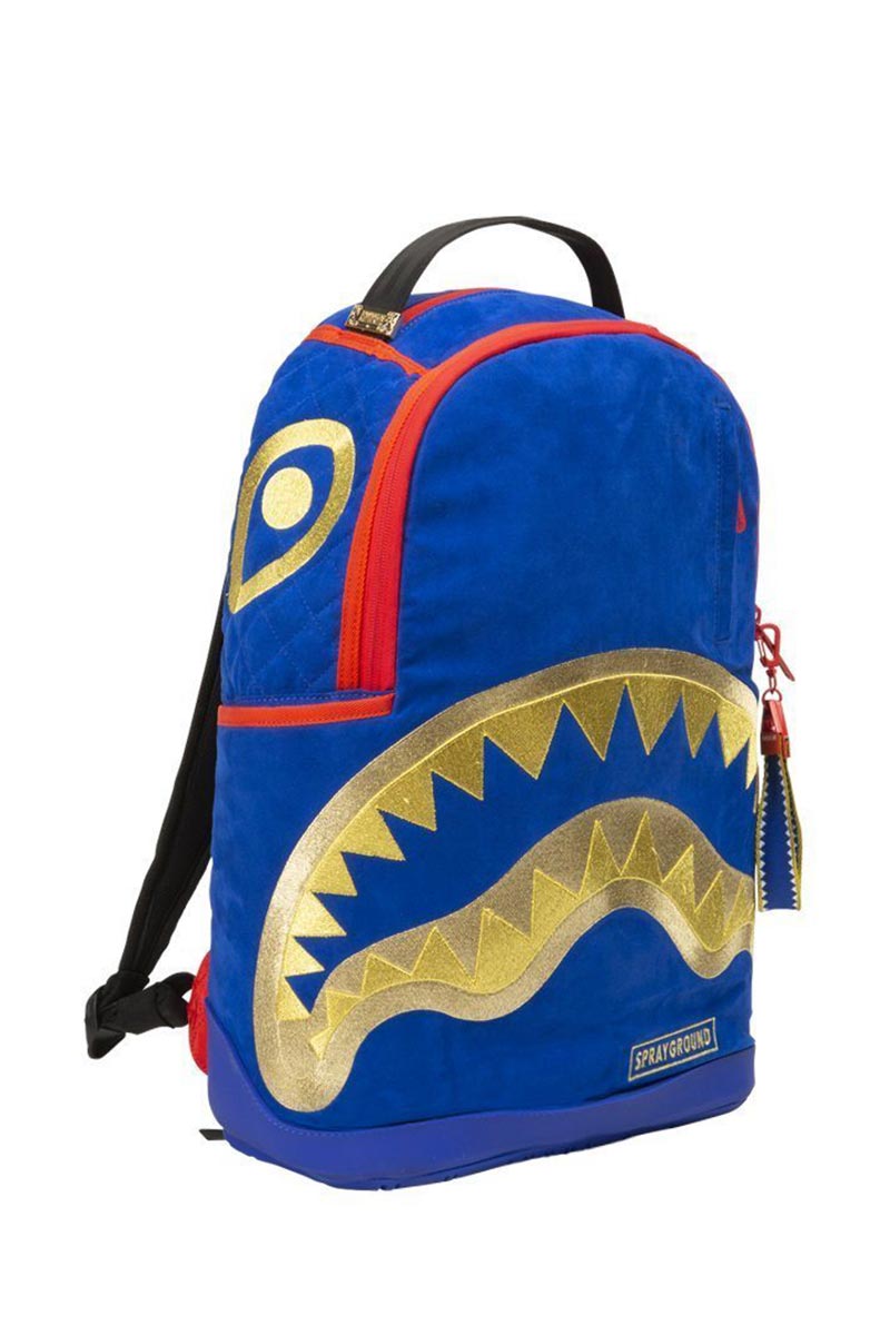 Sprayground backpack Money Kicks Gold Shark Mouth