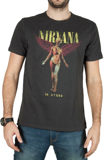 Amplified Nirvana in Utero t-shirt charcoal